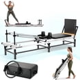 thumbnail image 1 of Syedee Foldable Pilates Reformer Machine,Pilates Exercise Equipmyent for Home Gym, with Jump Board, Pilates Box Ring, 220lbs Resistance, 1 of 14