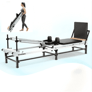 Syedee 91 Foldable Pilates Equipment for Home Workouts,Pilates Reformer Machine for Home and Gym, Pilates Exercise Equipment with Jump Board, 220lbs resistance 5 Springs