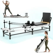 Syedee 91 Foldable Pilates Reformer,Pilates Machine & Equipment with Jump Board for Home Gym,220lbs Resistance Pilates Exercise Equipment