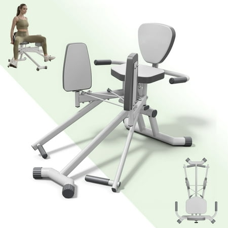 Syedee Hip Abductor Machine, 3 Adjustable Resistance Hip Abduction Machine, Enlarged Lumbar Pad & Seat Booty Workout Machine for 350LBS Weight Capactiy
