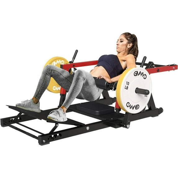 Syedee Glute Bridge & Hip Thrust Machine, 800LBS Plate-Loaded, Heavy Duty Butt Exercise Equipment with Weight Holder&Adjustable Footboard, for Glute Muscles Building and Butt Shaping