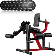 Syedee Leg Extension and Curl Machine, Lower Body Special Leg Machine, Adjustable Leg Exercise Bench with Plate Loaded, Leg Rotary Extension for Thigh, Home Gym Weight Machine, 230lbs Weight Plate