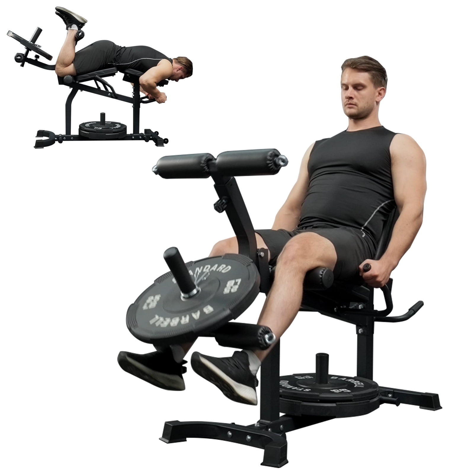 Syedee Leg Extension and Curl Machine, Seated Leg Extension machine and Lying leg Curl Machine for Home Gym with 500lbs, Adjustable Leg Machine, Workout Equipment