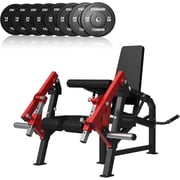 Syedee Leg Extension and Curl Machine, Single Leg Extension, Lying Leg Curl, Standing Leg Curl, Adjustable Leg Exercise Bench with 230LBS Weight Plates