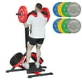 Syedee Leverage Squat/Calf Machine with Band Hooks, 550 lbs Capacity ...