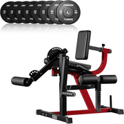 Syedee Leg Extension and Curl Machine, Lower Body Special Leg Machine, Adjustable Leg Exercise Bench with Plate Loaded, Leg Rotary Extension for Thigh, Home Gym Weight Machine, 230lbs Weight Plate