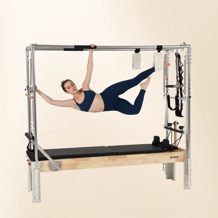 Syedee Pilates Equipment for Studios, Cadillac Pilates Reformer Trapeze Pilates Reformer Machine for Home Gym, Pilates Exercise Equipment with Jump Board, Adjustable Resistance
