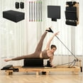 thumbnail image 1 of Syedee Pilates Reformer Machine, Wood Pilates Machine Bed Yoga Exercise Strength Training Equipment for Home Workout, 1 of 10