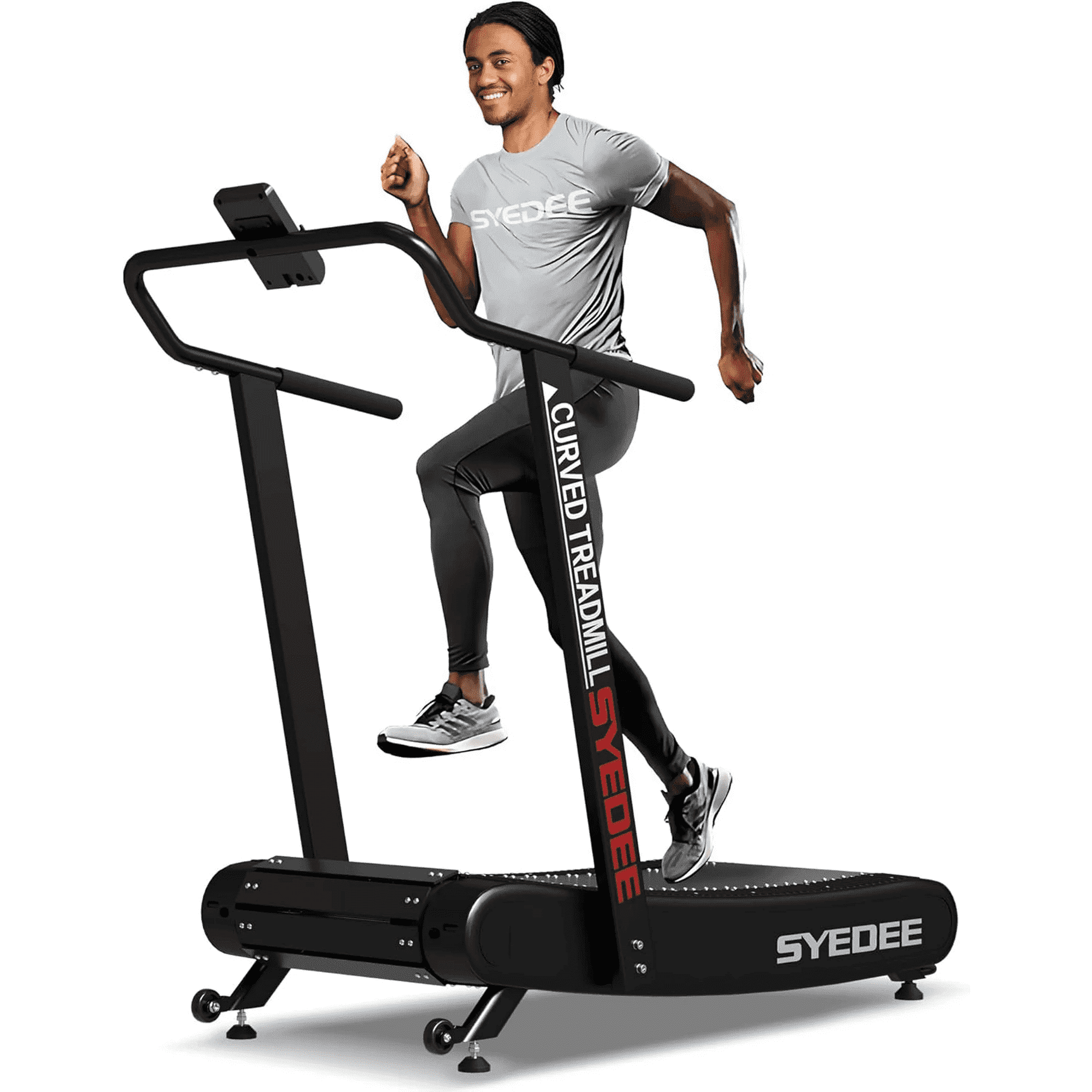 Syedee Premium Portable Curved Manual Treadmill, M