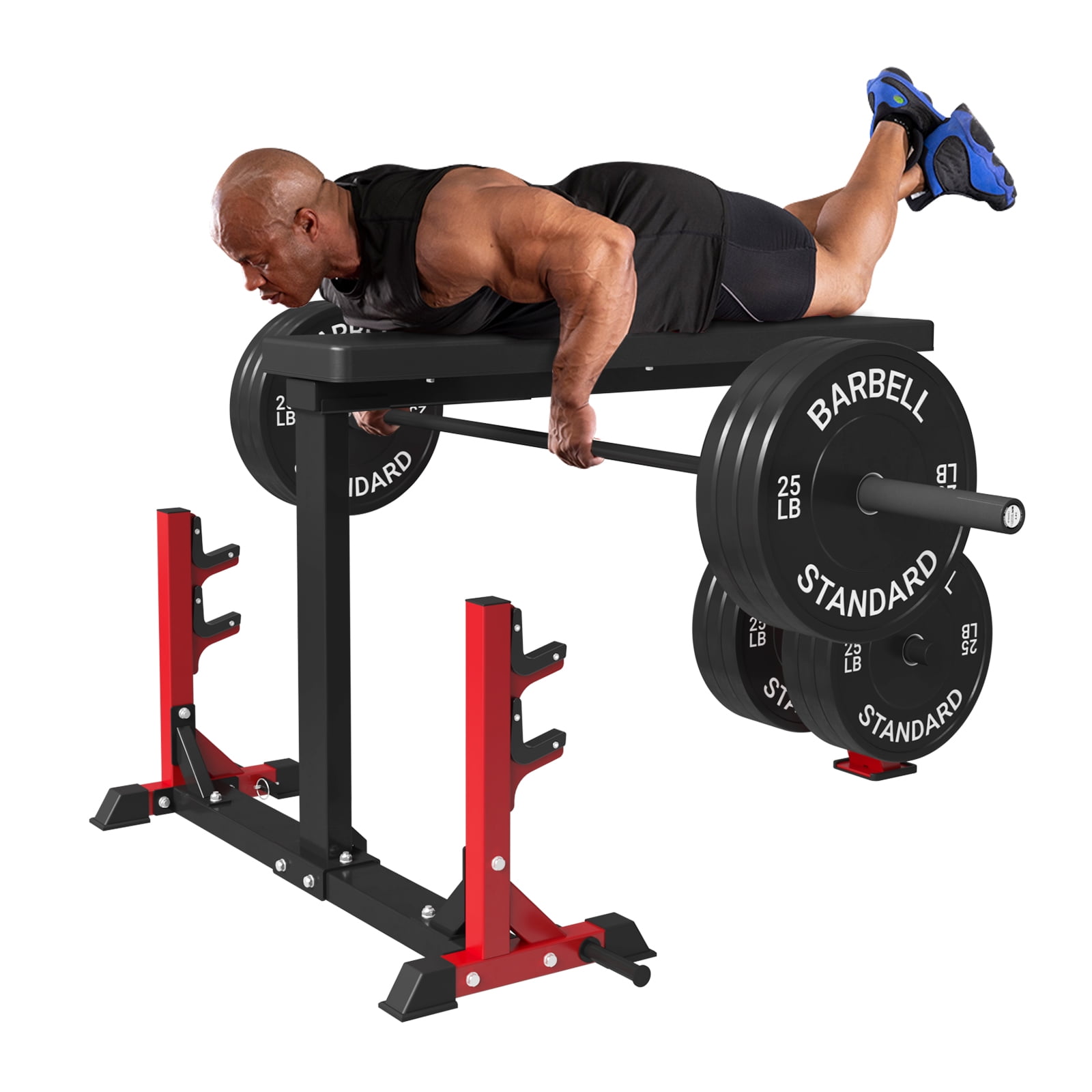 Syedee Seal Row Bench, 1500LBS Capacity Back Extension Bench, Plate Loaded Machine for Isolated