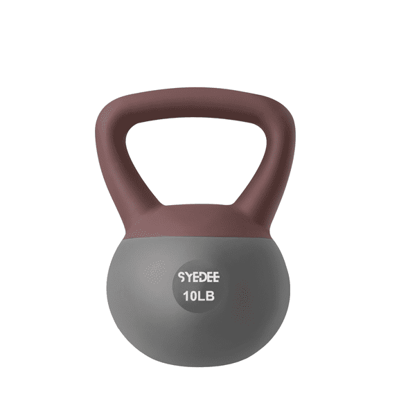 Syedee Soft Kettlebell  10lbs Anti-Slip Grip & Wide Handle Design,Gentle Floor-Friendly Impact,Weight for Home Functional Training, Home Gym