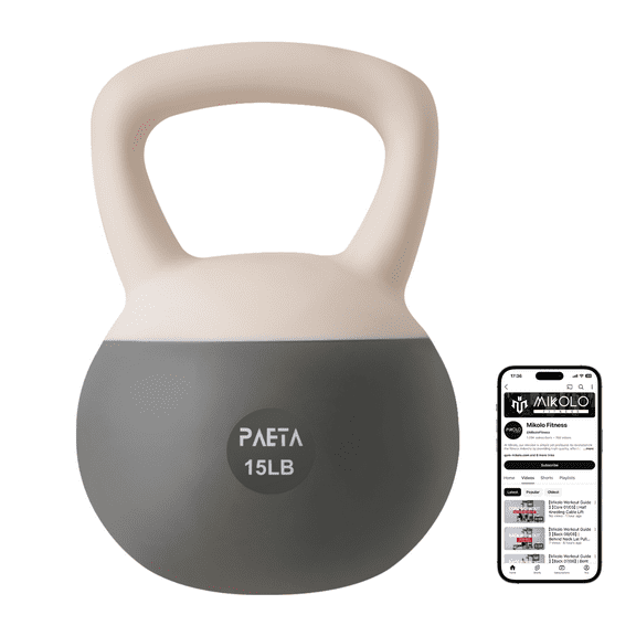 Syedee Soft Kettlebell Set –15lbs Anti-Slip Grip & Wide Handle Design,Soft Kettlebell set, Gentle Floor-Friendly Impact, for Home Functional Training, Home Gym