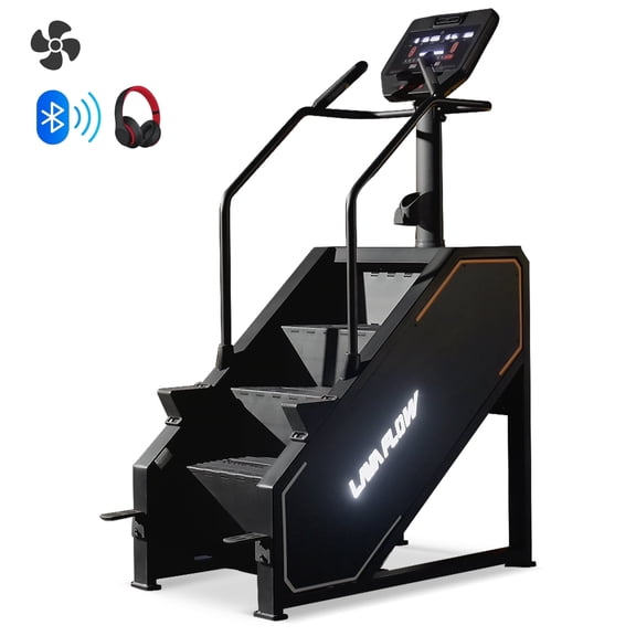 syedee Stair Machine with LED Screen, Stepmill Exercise Machine with 12 Workout Programs, 441 LBS Step Machine, 24-164 Steps/Minute(Black)