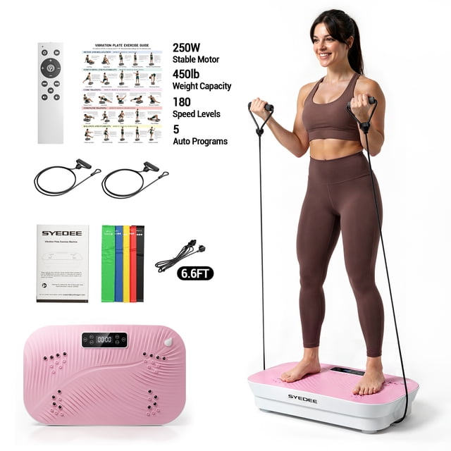 Syedee Vibration Plate Exercise Machine, 180 Speed Levels, Full Body ...