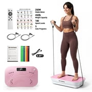 Syedee Vibration Plate Exercise Machine, Full Body Vibration Platform with 180 Adjustable Speed Levels, 450 lbs Capacity, Bluetooth Speaker, Resistance Bands & Remote Control