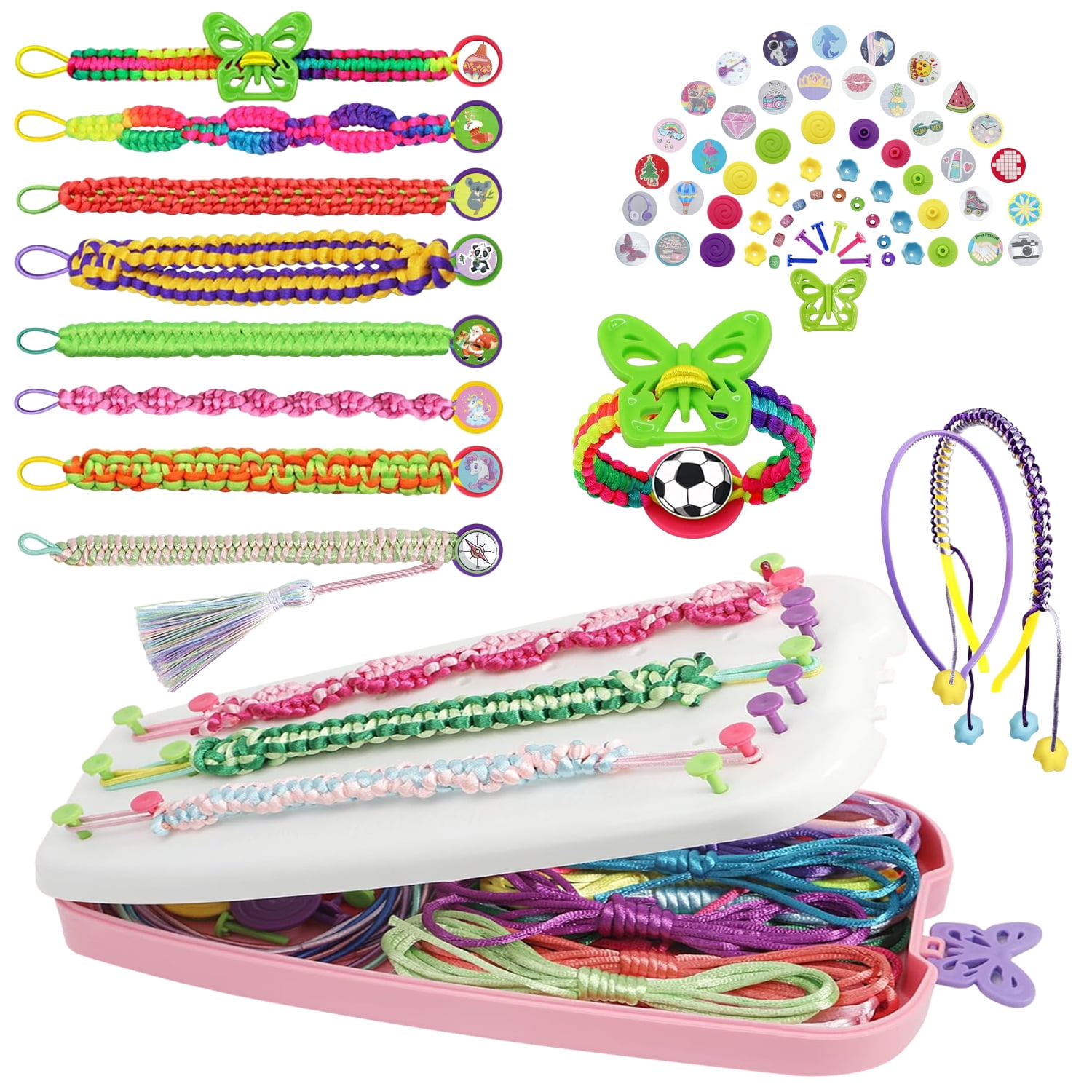 Syenll Friendship Bracelet Making Kit, DIY Art Carfts Toy for Girls, 189 Pcs Friendship Jewelry Making Set for Christmas Birthday Gifts
