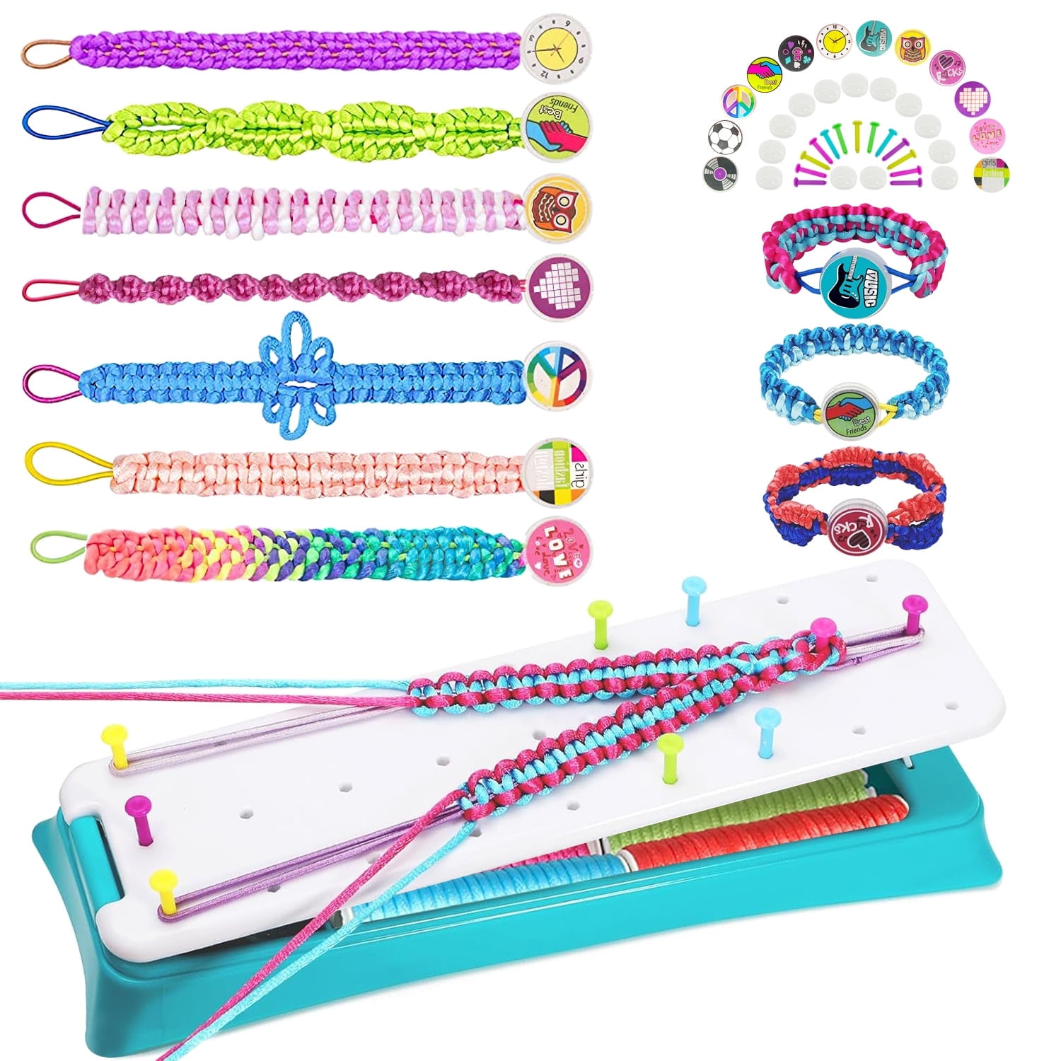 Syenll Friendship Bracelet Making Kit, DIY Arts and Crafts Kit Toys, Kids Travel Activity Set Gifts for Girls