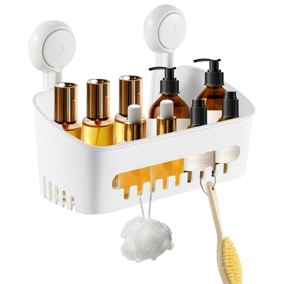 Syenll Shower Caddy Suction Cup, Removable Shower Shelf Organizer for Bathroom Storage Home & Kitchen