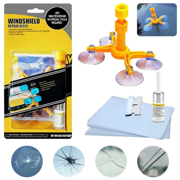 Syenll Windshield Repair Kit, Car Windshield Repair Kit with Suction Cup, Glass Repair Kit for Chips and Cracks