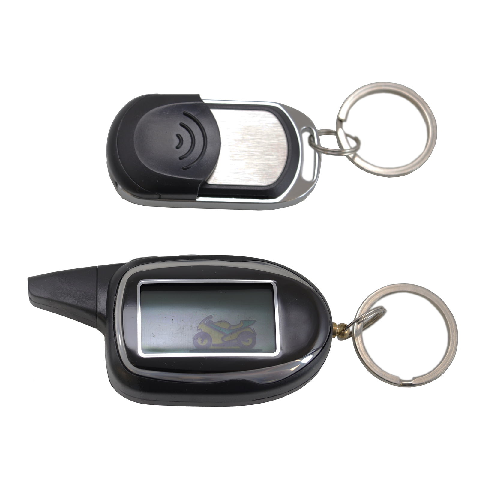Sykik Rider 2-Way Motorcycle Alarm with LCD Pager Remote, Engine Start ...