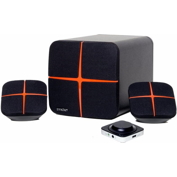 Sykik SP0281BT 2.1Ch Speaker System Subwoofer BT AUX - Great PC Laptop Speakers