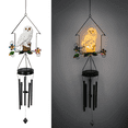 thumbnail image 1 of SYKIXIB Solar Powered Wind Chime with LED Lights - Auto on/off, Weather-Resistant Iron Owl Design for Outdoor Garden, Patio, Yard Decor - Gift for Home & Party, 1 of 10