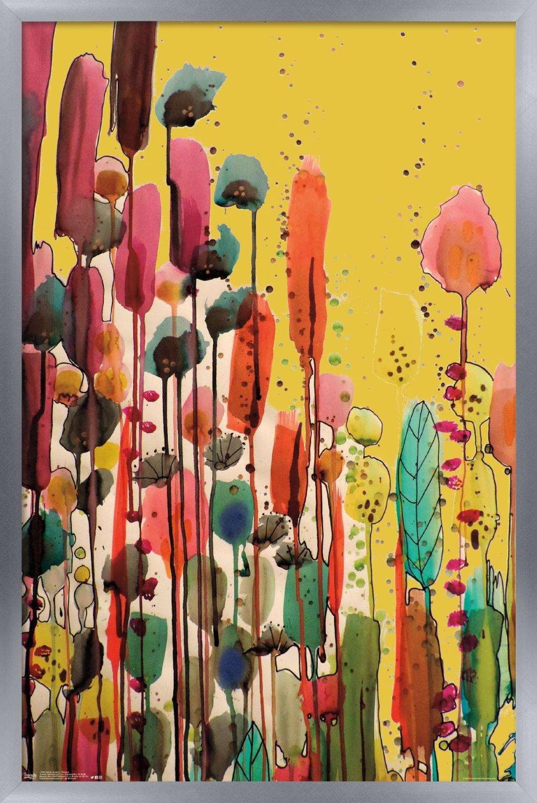 SylVie Demers - Flowers Wall Poster, 14.725" x 22.375", Framed