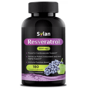 Sylan Trans Resveratrol Supplement Antioxidant 1000mg Anti-Aging Supplements 180 Capsules