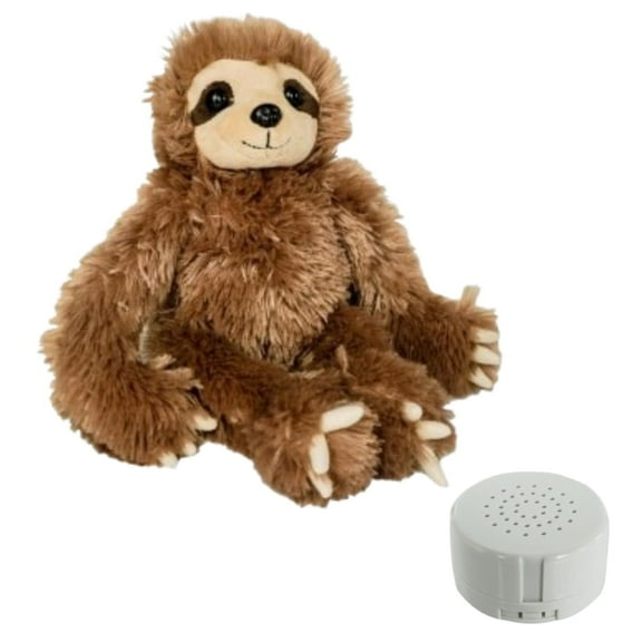 Plush Gear Slumber the Sloth 8" Stuffed Animal Toy with Recordable Voice Feature for Kids
