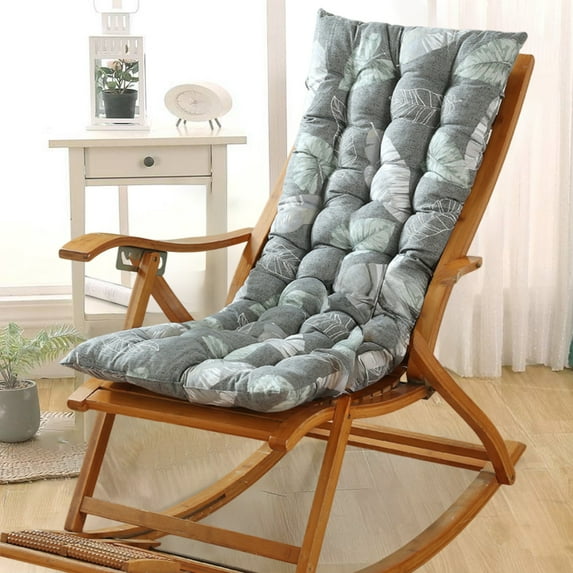 Sylchomon 19x47 Inch Porch Swing 2 Seater Cushion, Thickened Chaise Lounge Cushion and Back Pad Light Green Leaf, Chair Protector Seat Cover