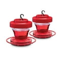 thumbnail image 1 of Sylchomon 8oz Red Hummingbird Feeder with 8 Feeding Ports, 2 Pack Plastic Hummingbird Feeders for Outdoors Hanging Ant and Bee Proof, Built-in Ant Moat, Fluted Hummingbird Feeder, 1 of 9