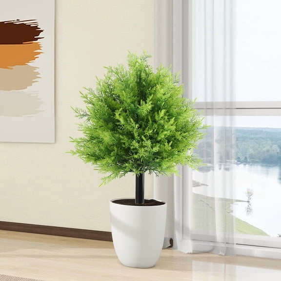 Sylchomon Artificial Topiary Tree Outdoor Decoration Faux Ground Plants Front Door Greenery No Maintenance Home Durable Weatherproof Simulation Plants