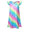 thumbnail image 1 of Sylfairy Girls Nightgowns, Unicorn Short Sleeve Sleepwear Nightie Nightgown Princess Pajama Dresses for 6-7 Girls, 1 of 6