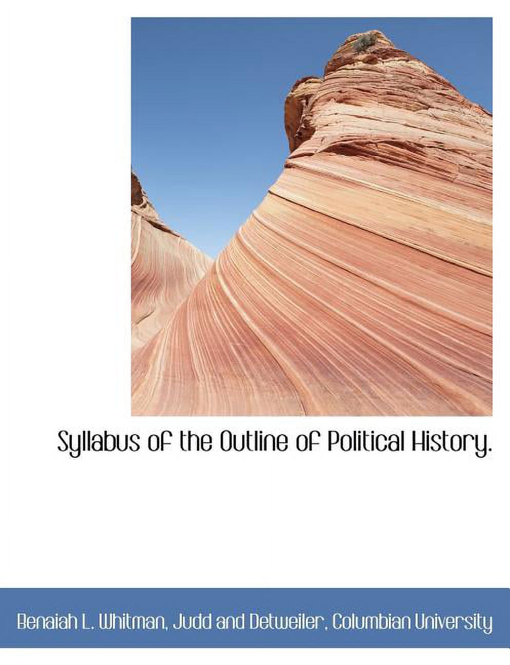 Syllabus of the Outline of Political History. (Paperback)