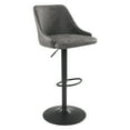 thumbnail image 1 of Sylmar Height Adjustable Stool in Charcoal Faux Leather, 1 of 9