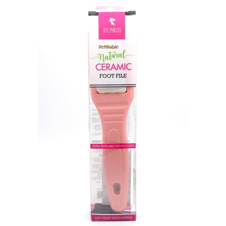 Sylphkiss Refillable Natural Ceramic Foot File, Extra Refil Pad included