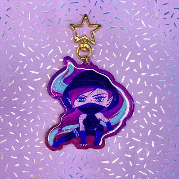 Sylritha - Night Elf Rogue OC (Original Character) Acrylic Keychain (1 keychain)
