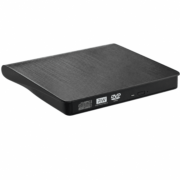 Syltano External DVD Drive for Laptop USB 3.0 Slim CD Burner Portable CD ROM External Drive Compatible with Windows and Mac High-Speed Data Transfer Black