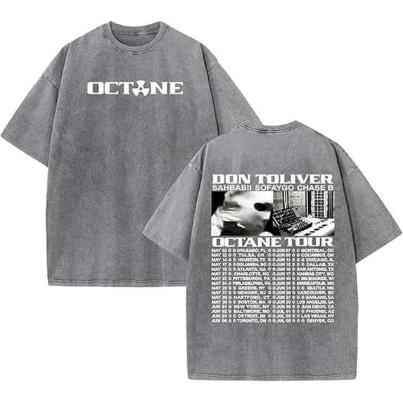 SylvBegna OCTANE Washed T-Shirt Men Women Short Sleeve TShirts Casual Pullover Cotton Tees Tops