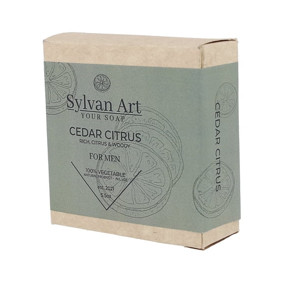 Sylvan Art soap, Cedar Citrus bar soap