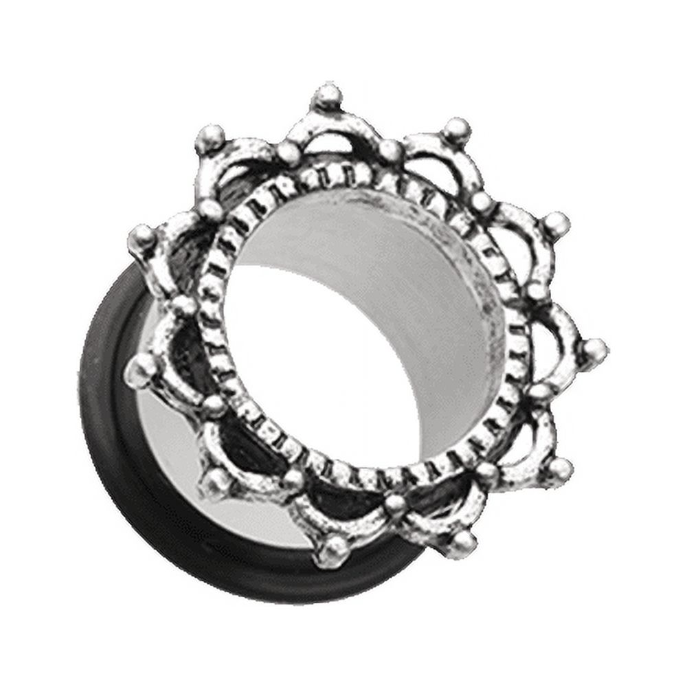 Sylvan Floral Filigree Single Flared Ear Gauge Tunnel Plug Earrings