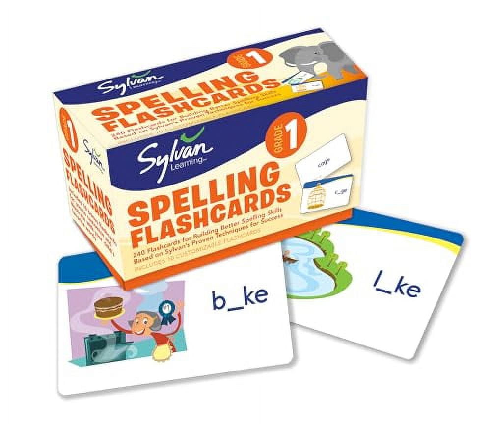 Sylvan Language Arts Flashcards: 1st Grade Spelling Flashcards: 240 ...