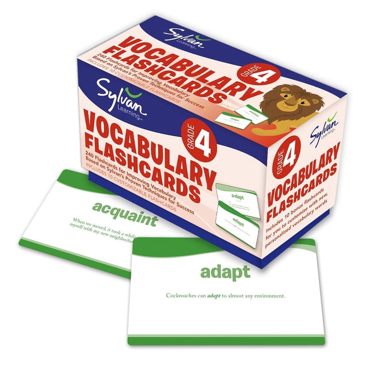Sylvan Language Arts Flashcards: 4th Grade Vocabulary Flashcards : 240 ...