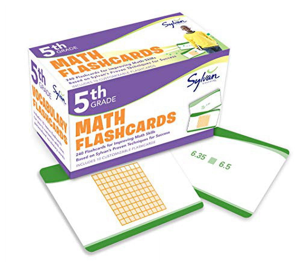 SYLVAN LEARNING Sylvan Math Flashcards: 5th Grade Math Flashcards: 240 Flashcards for Improving Math Skills (Decimals, Fractions, Percents, Adding and Subtracting Fractions, Geometry) (Other)