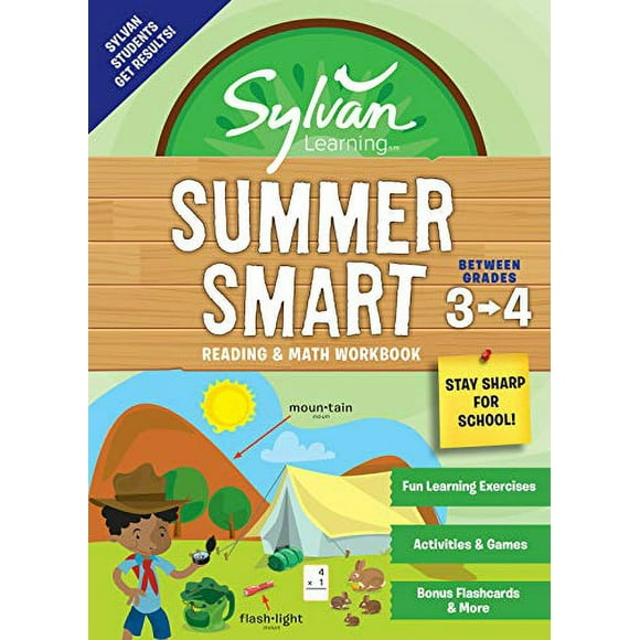Pre-Owned Sylvan Summer Smart Workbook: Between Grades 3 & 4 (Sylvan Summer Smart Workbooks) Paperback
