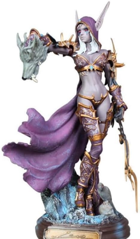 Sylvanas Windrunner Figure Cloak Battling Sylvanas Windrunner Action Figures 23cm/9.1inch Anime Character Collection Statue Model Ornament Gifts