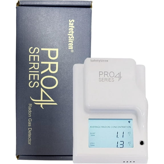SafetySiren Pro4 Series (4th Gen) P4SU1 - Home Radon Gas Detector - USA Version pCi/L