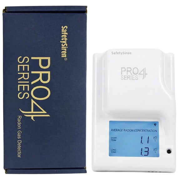 SafetySiren Pro4 Series (4th Gen) P4SU1 - Home Radon Gas Detector - USA Version pCi/L