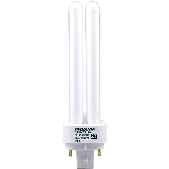 Sylvania 10 Pack 20671 CF13DD/E/835/ECO 13-Watt 3500K 4-Pin Double Tube Compact Fluorescent Lamp