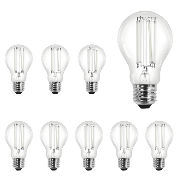 SYLVANIA 11.5W (100W Equivalent) Soft White General-Purpose Light Bulbs, A19, White Filament, Dimmable (8pk)